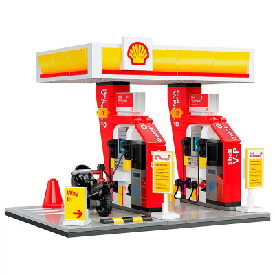 Конструктор CaDa Автозаправка Shell 305 деталей Double Eagle C66028W 1